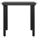 Set da Pranzo per Giardino 5 pz con Cuscini Marrone e Nero