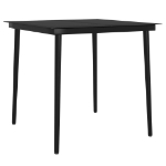 Set da Pranzo da Giardino Marrone e Nero 3 pz con Cuscini