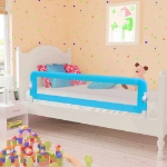 Sponde Letto per la Sicurezza dei Bambini 2 pz Blu 150x42 cm