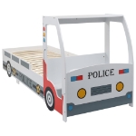 Letto Bimbo Auto della Polizia con Scrivania 90x200 cm