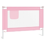 Sponda Letto di Sicurezza per Bambini Rosa 90x25 cm in Tessuto