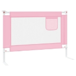 Sponda Letto di Sicurezza per Bambini Rosa 90x25 cm in Tessuto