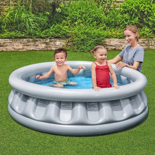 Bestway Piscina Space Ship Rotonda 152x43 cm Argento