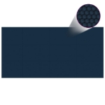 Pellicola Galleggiante Solare PE Piscina 975x488 cm Nero e Blu