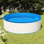 Piscina Fuori Terra con Skimmer e Pompa Sospesi 350x90cm Bianca