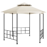 Gazebo con Pareti Laterali 3,1x2,7 m Crema