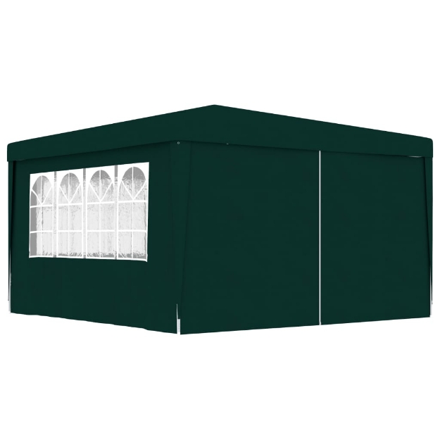 Gazebo Professionale con Pareti 4x4 m Verde 90 g/m²