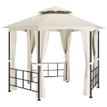 Gazebo con Pareti Laterali 3,1x2,7 m Crema