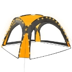 Tenda per Feste con LED e 4 Pareti 3,6x3,6x2,3 m Gialla