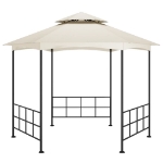 Gazebo con Pareti Laterali 3,1x2,7 m Crema