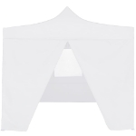 Gazebo Pieghevole Professionale 4 Pareti 3x3 m Acciaio Bianco