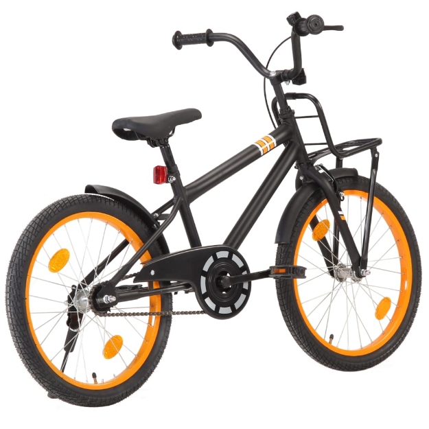 Bici per Bambini con Trasportino Frontale 20'' Nero e Arancione