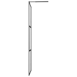 Parete per Doccia Walk-in in Vetro Temperato Nera 80x195 cm