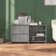 Credenze 2 pz Grigio Sonoma in Legno Multistrato