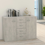 Credenza Grigio Cemento 88x30x65 cm in Truciolato