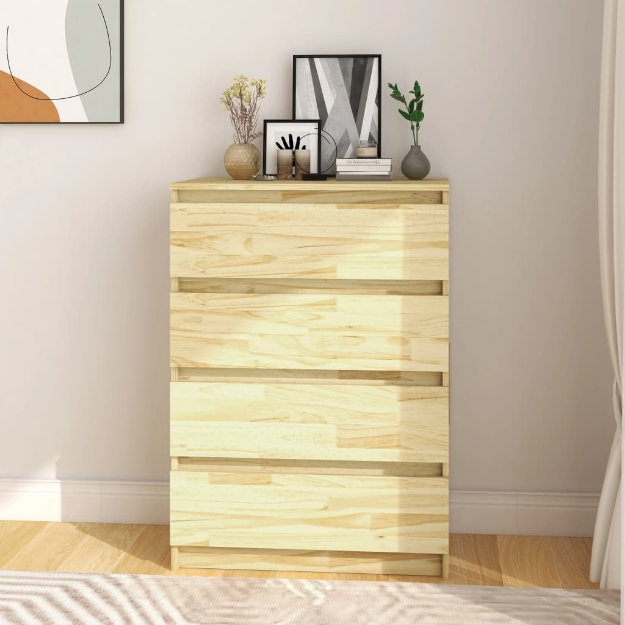 Credenza 60x36x84 cm in Legno Massello di Pino