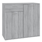 Credenza Grigio Sonoma 80x36x75 cm in Legno Multistrato