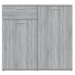 Credenza Grigio Sonoma 80x36x75 cm in Legno Multistrato