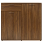 Credenza Rovere Marrone 80x36x75 cm in Legno Ingegnerizzato