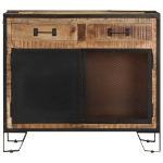 Credenza 80x31x71 cm in Legno Massello di Mango Grezzo