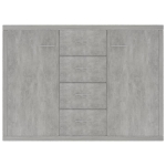 Credenza Grigio Cemento 88x30x65 cm in Truciolato