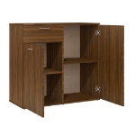 Credenza Rovere Marrone 80x36x75 cm in Legno Ingegnerizzato