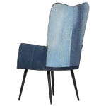 Poltrona Wingback Patchwork Denim in Tela