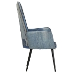 Poltrona Wingback Patchwork Denim in Tela