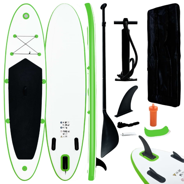 Set Tavola Gonfiabile da SUP Verde e Bianco