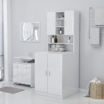 Mobile per Lavatrice Bianco Lucido 71x71,5x91,5 cm