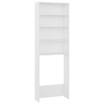 Mobile per Lavatrice Bianco 64x24x190 cm