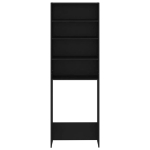 Mobile per Lavatrice Nero 64x24x190 cm