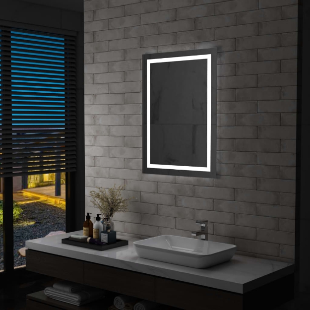 Specchio da Parete a LED per Bagno con Sensore Tattile 60x80cm