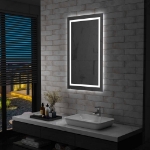 Specchio da Parete a LED per Bagno con Sensore Tattile 60x100cm