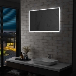 Specchio da Parete a LED per Bagno con Sensore Tattile 100x60cm