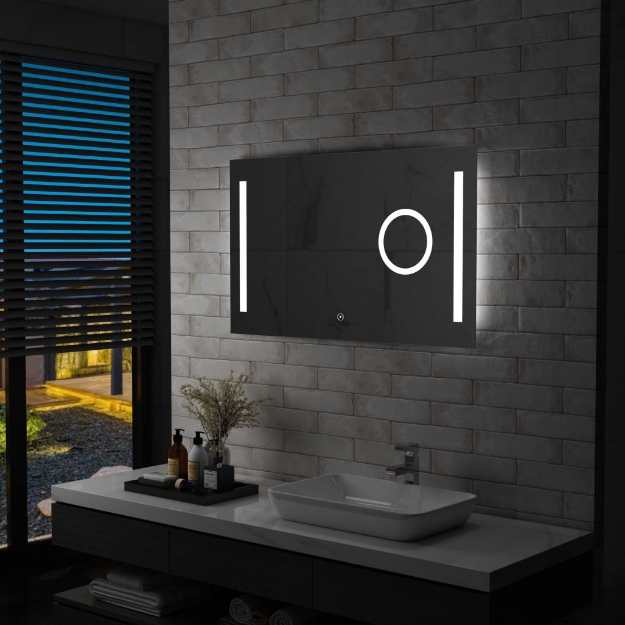 Specchio da Parete a LED per Bagno con Sensore Tattile 100x60cm