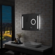 Specchio da Parete a LED per Bagno con Sensore Tattile 80x60cm