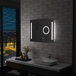 Specchio da Parete a LED per Bagno con Sensore Tattile 80x60cm