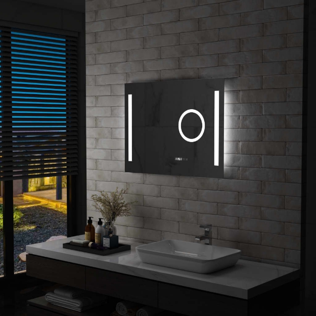 Specchio da Parete a LED per Bagno con Sensore Tattile 80x60cm