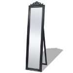 Specchio a Pavimento in Stile Barocco 160x40 cm Nero