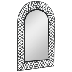 Specchio da Parete ad Arco 50x80 cm Nero