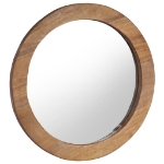 Specchio da Parete 60 cm in Legno di Teak Rotondo