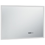 Specchio a LED Bagno con Sensore Tattile e Orologio 100x60cm