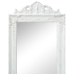 Specchio da Pavimento in Stile Barocco 160x40 cm Bianco