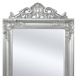 Specchio a Pavimento in Stile Barocco 160x40 cm Argento