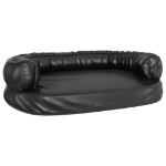 Letto per Cani Ergonomico Gommapiuma Nero 88x65cm Similpelle