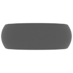 Lavandino Lusso Rotondo Grigio Scuro Opaco 40x15 cm in Ceramica