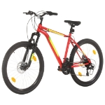 Mountain Bike 21 Speed 27,5" Ruote 42 cm Rosso