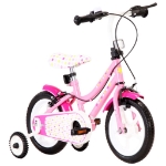 Bici per Bambini 12 Pollici Bianca e Rosa