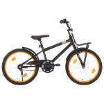 Bici per Bambini con Trasportino Frontale 20'' Nero e Arancione